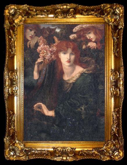 framed  Dante Gabriel Rossetti La Ghirlandate, ta009-2